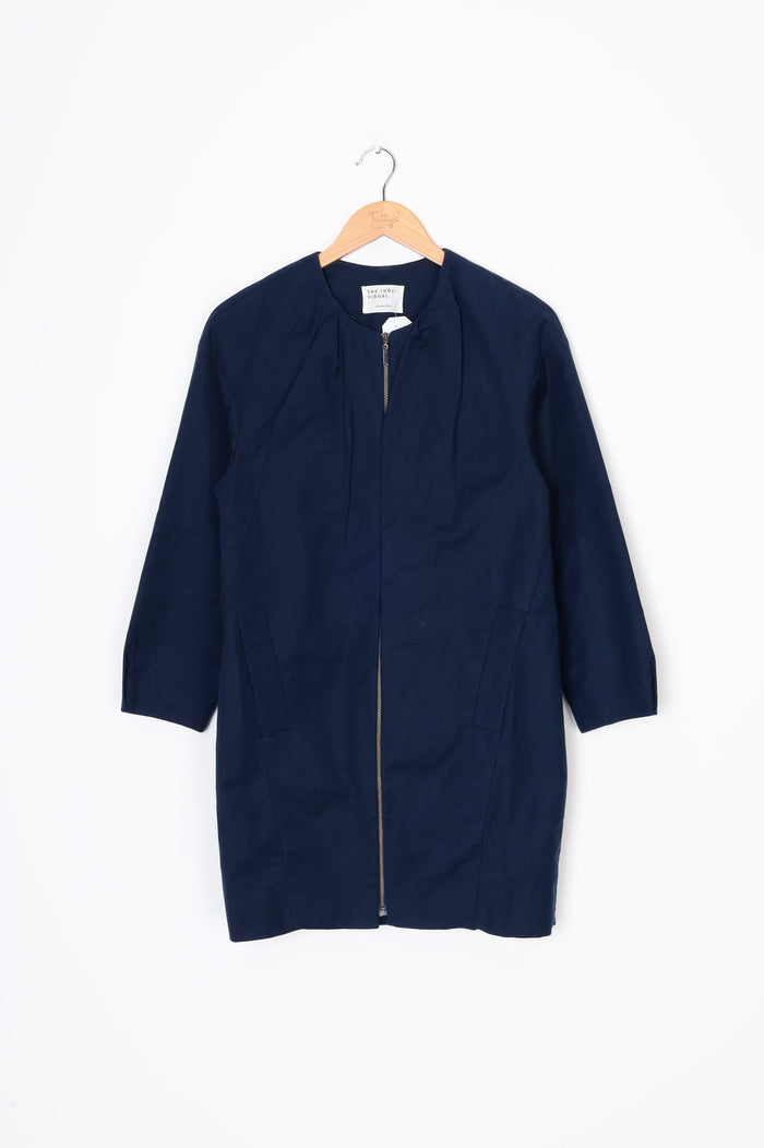 The indi vidual Veronika Maine Womens Blue Coat Size 6