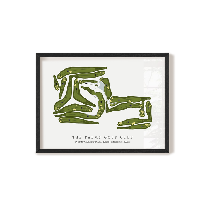 The Palms Golf Club | Golf Course Map | Black Frame