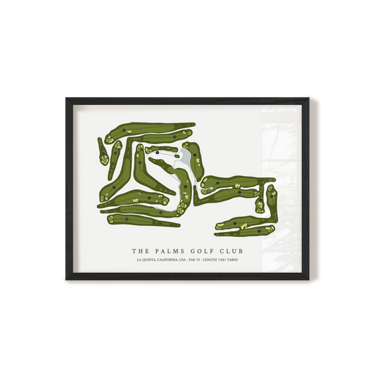 The Palms Golf Club | Golf Course Map | Black Frame