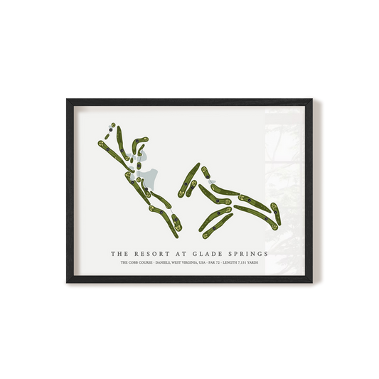 The Resort at Glade Springs - The Cobb Course | Golf Course Map | Black Frame