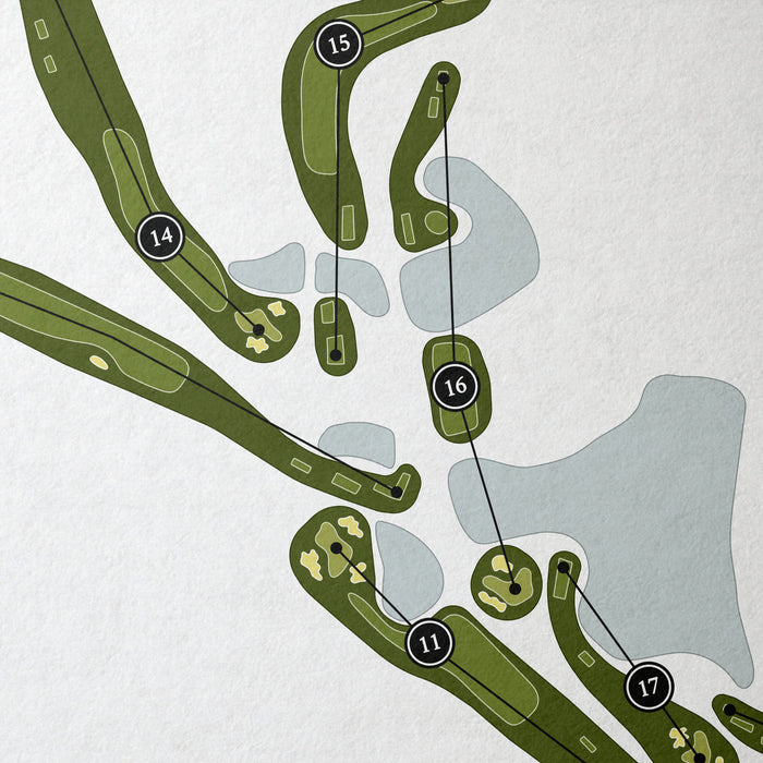 The Resort at Glade Springs - The Cobb Course | Golf Course Map | Close Up