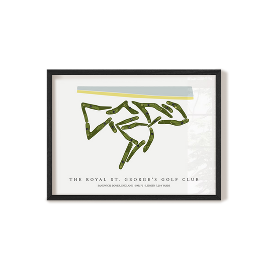 The Royal St Georges Golf Club | Golf Course Map | Black+Frame