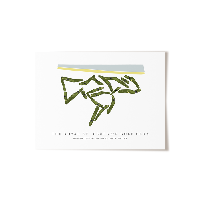 The Royal St Georges Golf Club | Golf Course Map | Unframed