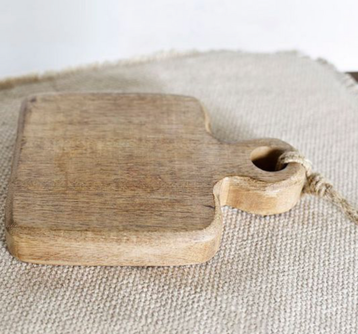 The Rustic Square Wood Serving Board