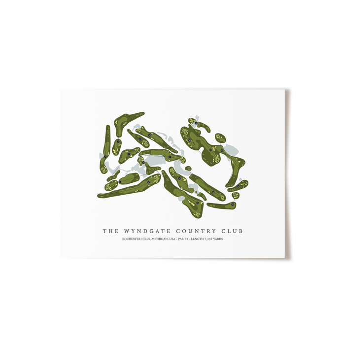 The Wyndgate Country Club | Golf Course Map | Unframed