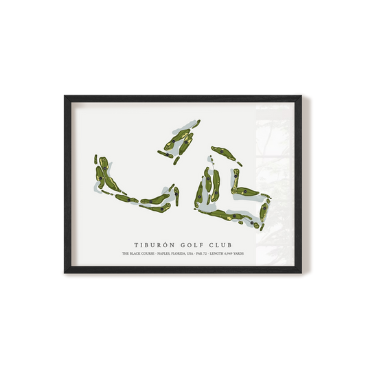 Tiburon Golf Club - The Black Course | Golf Course Map | Black Frame