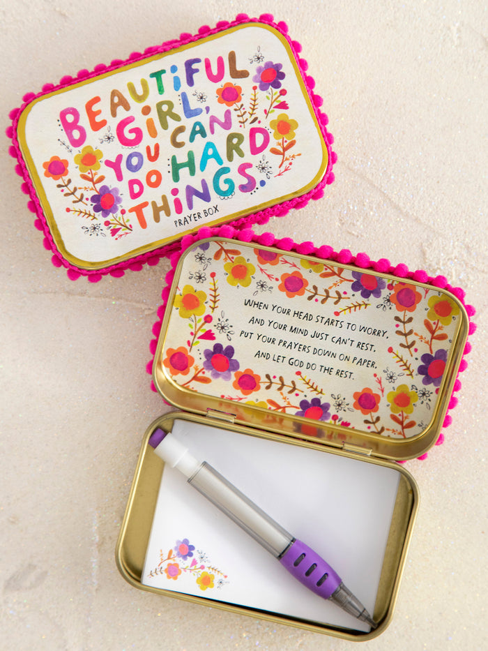 Tin Prayer Box - Beautiful Girl-view 1