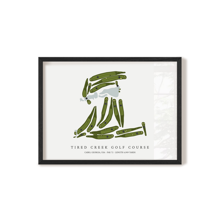 Tired Creek Golf Course | Golf Course Map | Black+Frame