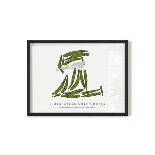 Tired Creek Golf Course | Golf Course Map | Black+Frame