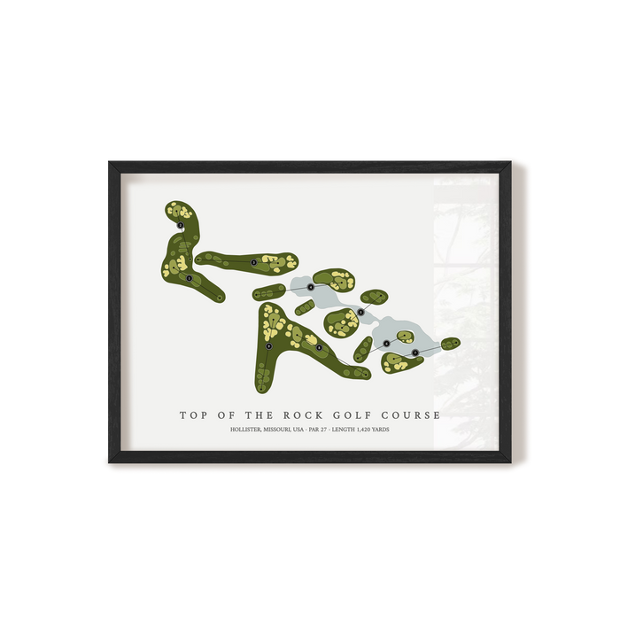 Top of the Rock Golf Course | Golf Course Map | Black Frame