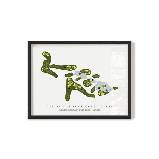 Top of the Rock Golf Course | Golf Course Map | Black Frame