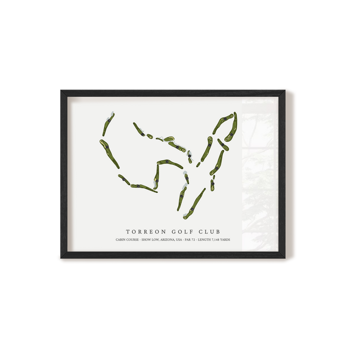 Torreon Golf Club - Cabin Course | Golf Course Map | Black Frame