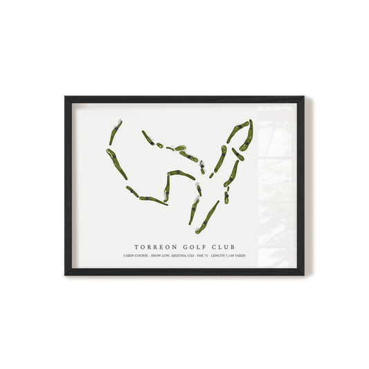 Torreon Golf Club - Cabin Course | Golf Course Map | Black Frame