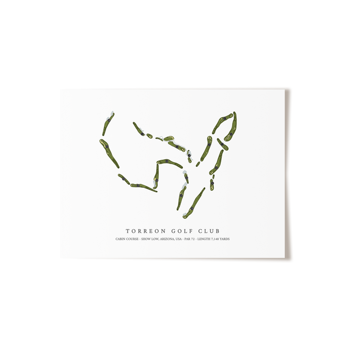 Torreon Golf Club - Cabin Course | Golf Course Map | Unframed