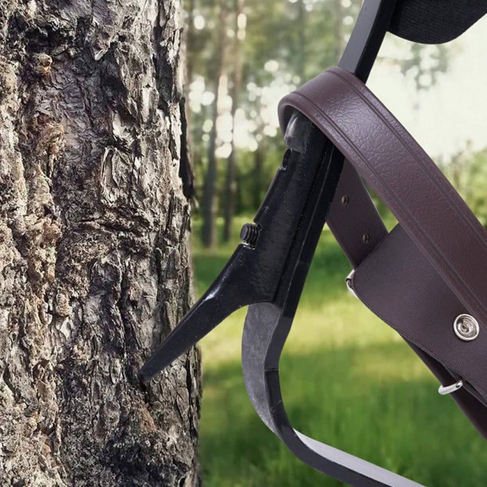 Tree Climbing Spikes Set Steel Adjustable Pole Climbing Gaffs with Straps Arborist Lineman Tree Spurs