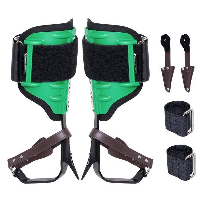 Tree Climbing Spikes Set Steel Adjustable Pole Climbing Gaffs with Straps Arborist Lineman Tree Spurs