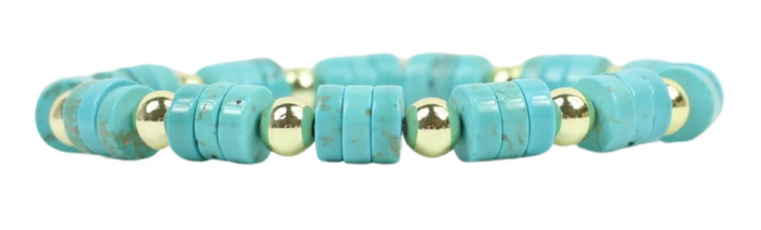 Turquoise Slice Shelby Stretch Bracelet