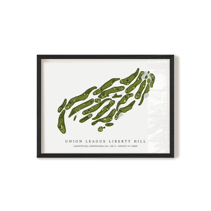 Union League Liberty Hill | Golf Course Map | Black+Frame