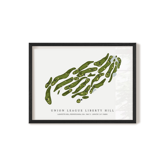Union League Liberty Hill | Golf Course Map | Black+Frame