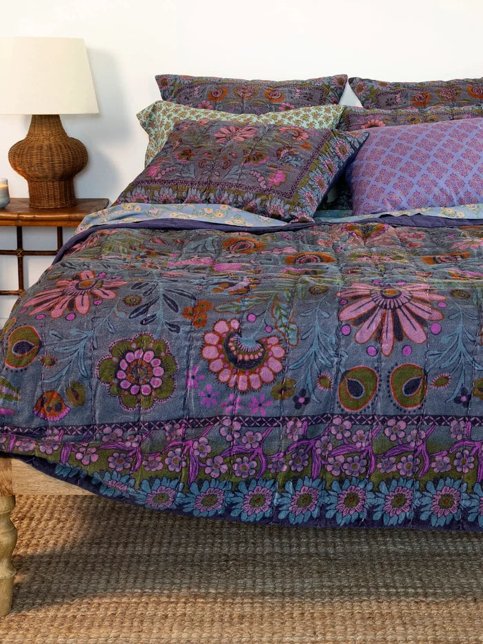 Cotton Velvet Quilt - Twilight-view 1