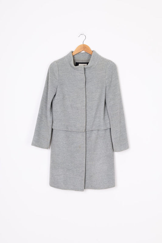 Veronika Maine Womens Grey Coat Size 6