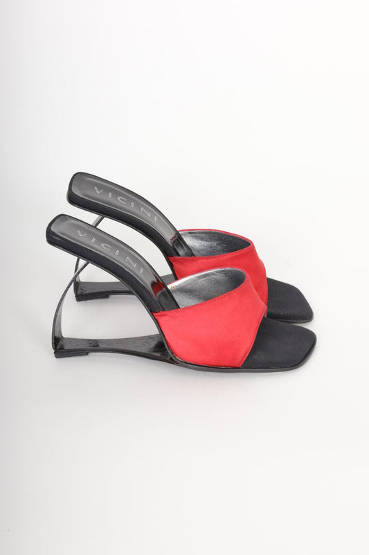 Vicini Womens Red Heels Size EU 37.5