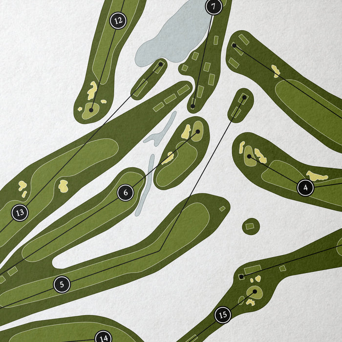 Virginia Country Club | Golf Course Map | Close Up