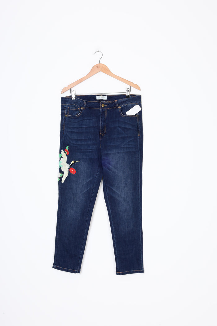 Virtuelle Womens Blue Jeans Size 14