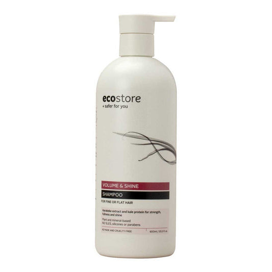EcoStore Volume & Shine Shampoo bottle on a white background.