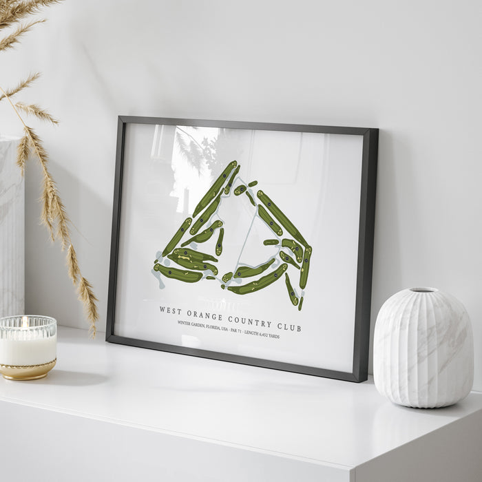 West Orange Country Club | Golf Course Map | On Table