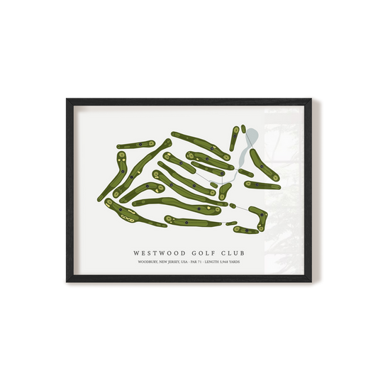 Westwood Golf Club | Golf Course Map | Black Frame