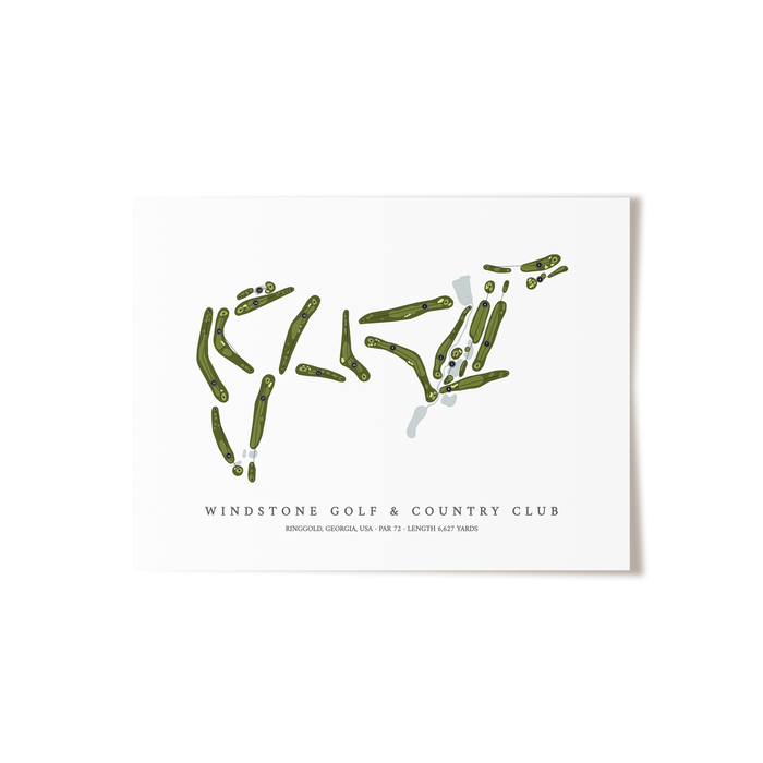 Windstone Golf & Country Club | Golf Course Map | Unframed
