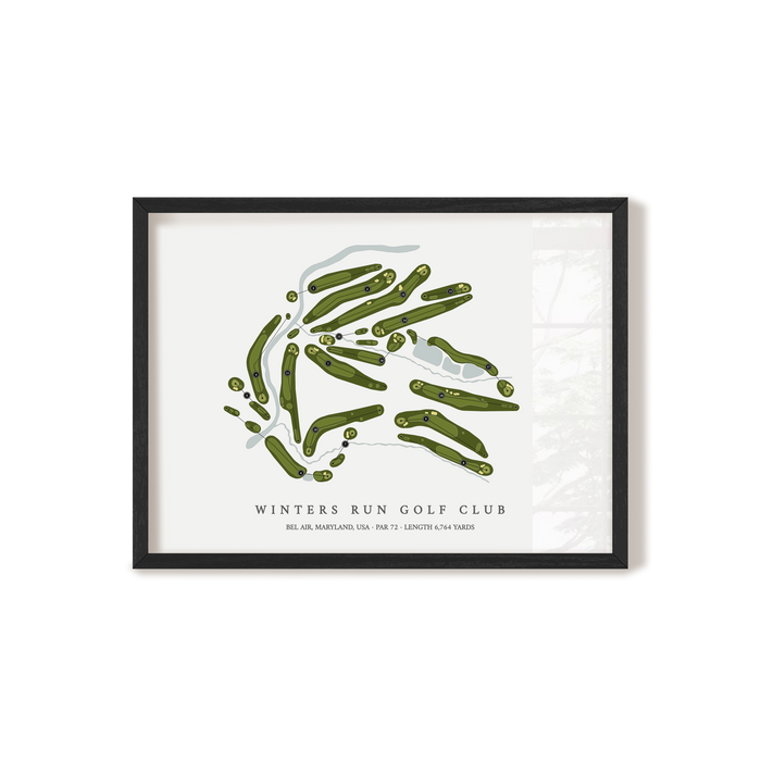 Winters Run Golf Club | Golf Course Map | Black+Frame
