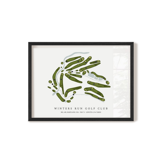 Winters Run Golf Club | Golf Course Map | Black+Frame