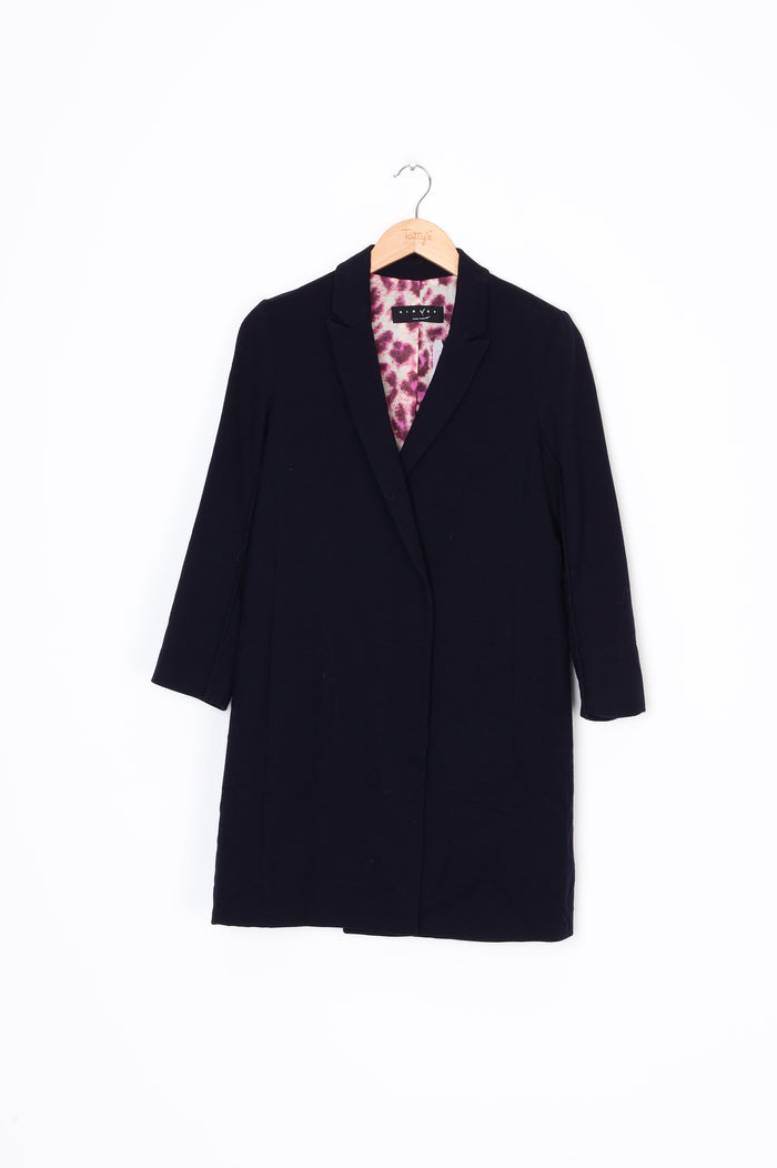 Sisley Womens Blue Coat Size 44