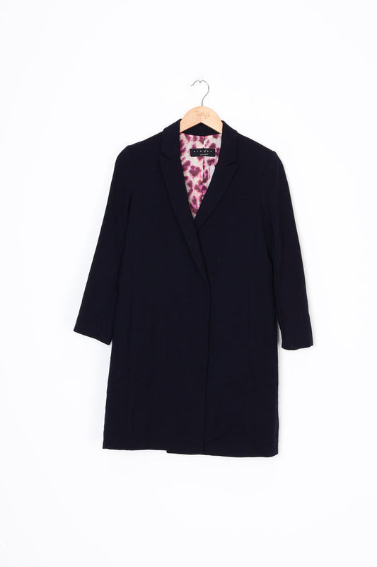 Sisley Womens Blue Coat Size 44
