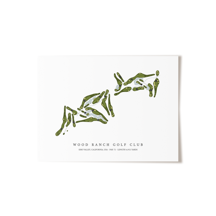 Wood Ranch Golf Club | Golf Course Map | Unframed