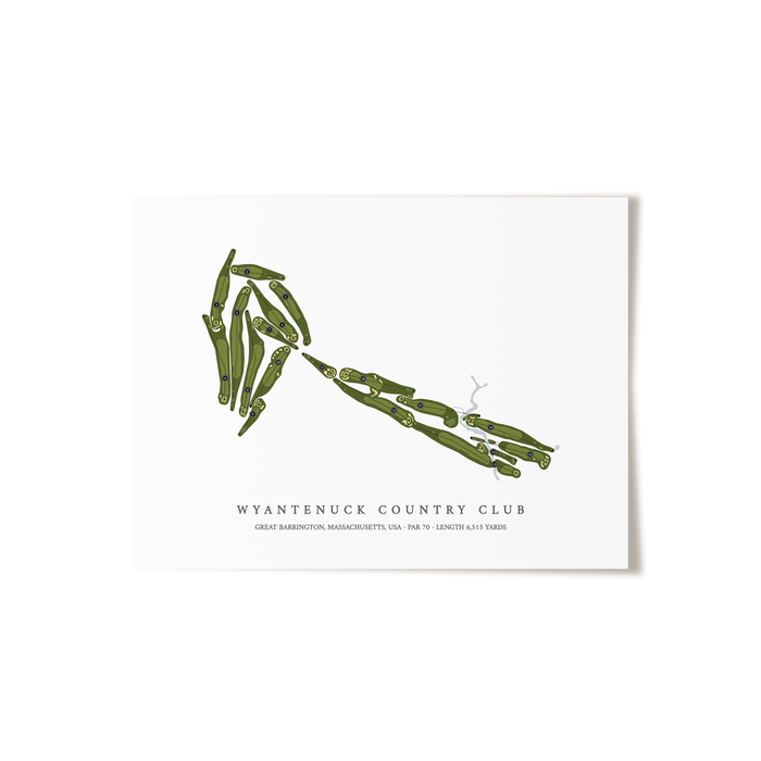 Wyantenuck Country Club | Golf Course Map | Unframed