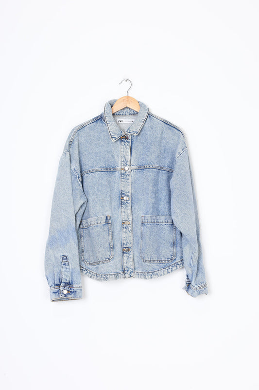 Zara Womens Blue Jacket Size L