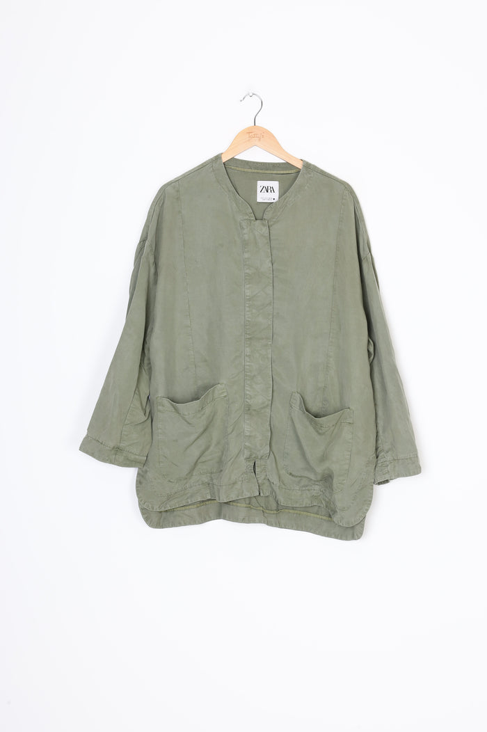 Zara Womens Green Jacket Size L