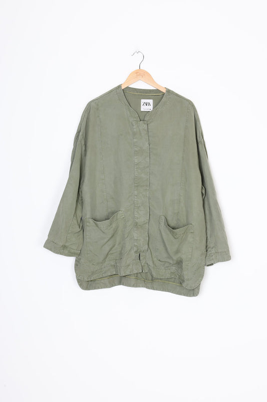Zara Womens Green Jacket Size L